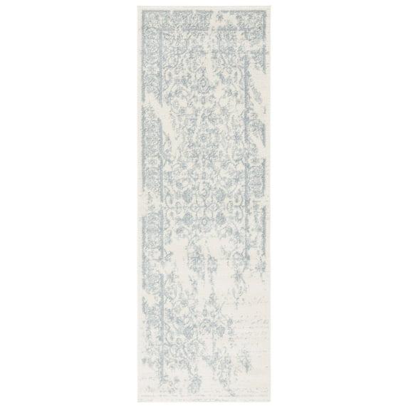 Adirondack ADR101 Power Loomed Runner Rug - Ivory/Slate - 2'6"x6' - Safavieh.