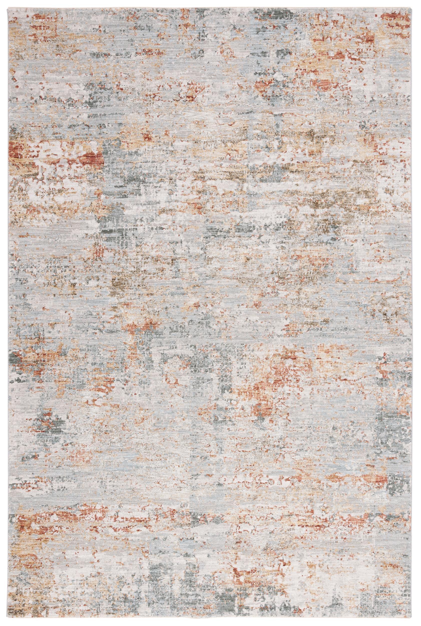 Adrianna ADN200 Machine Made Indoor Area Rug - Blue/Rust - 8'x10' - Safavieh