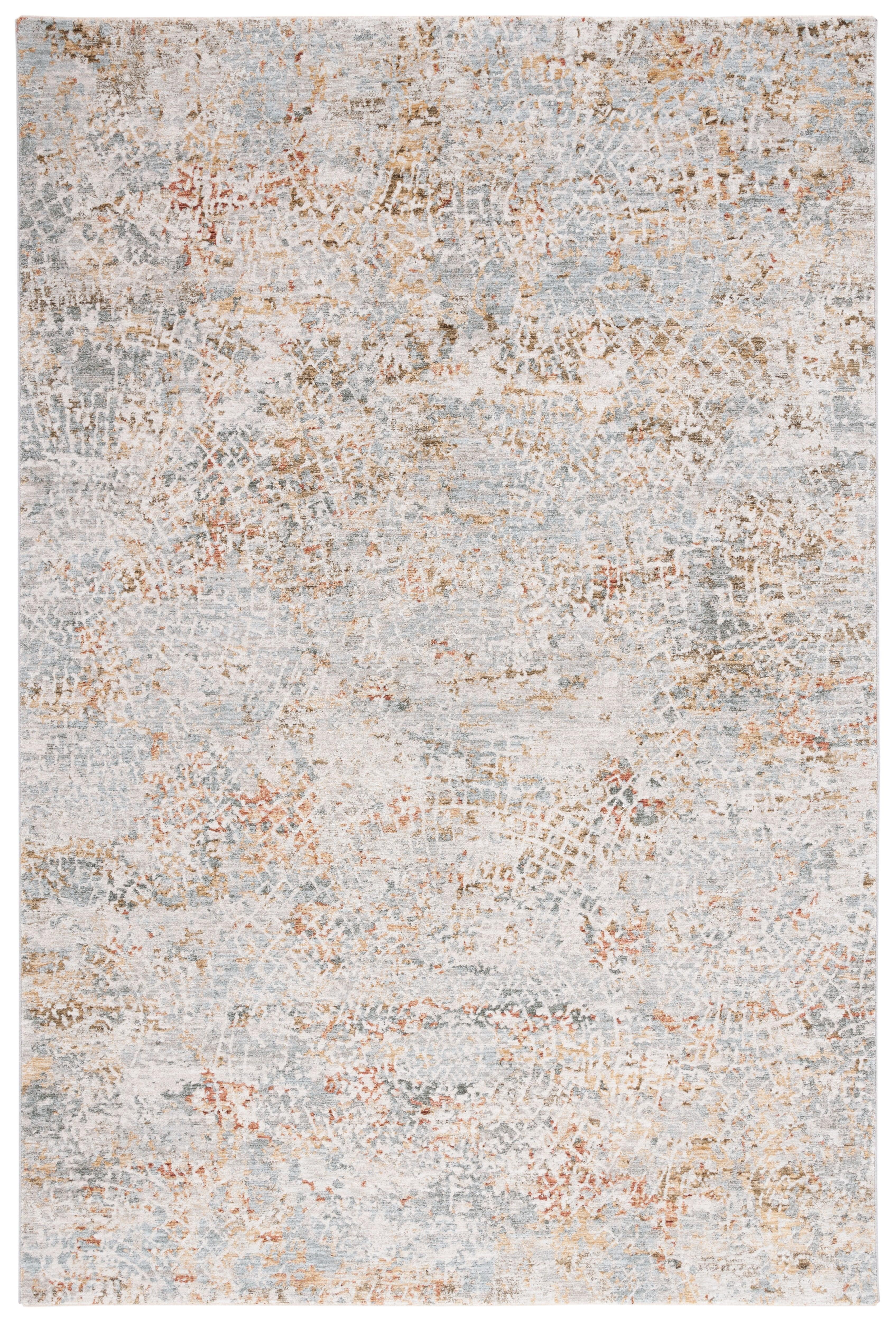Adrianna ADN204 Machine Made Indoor Area Rug - Blue/Gold - 5'-3"x7'-6" - Safavieh