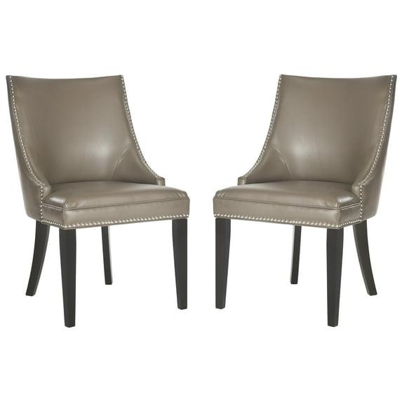 Afton 20H Side Chair Silver Nail Heads  (Set Of 2) - Clay - Safavieh