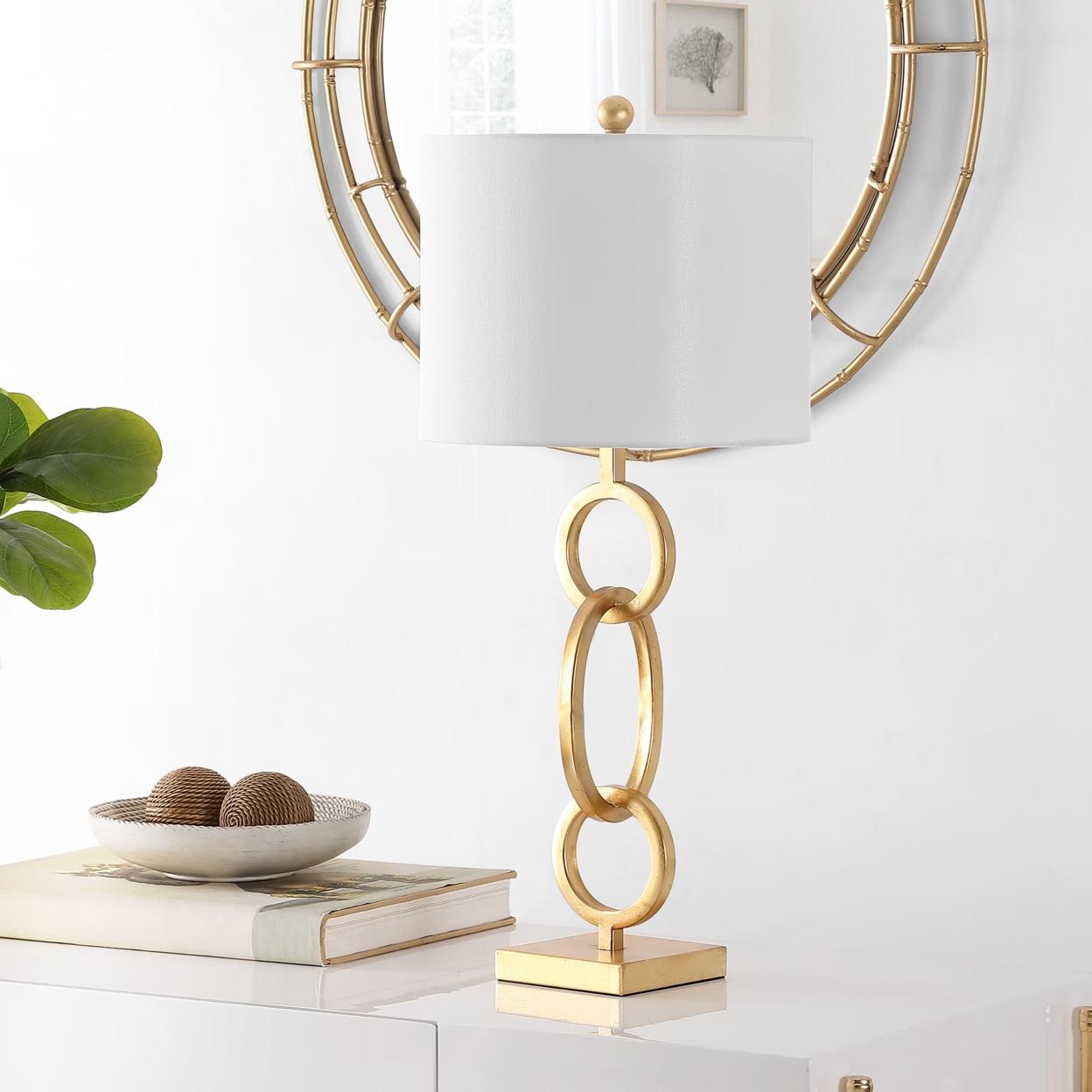 Adjustable White Arc Iron Table Lamp