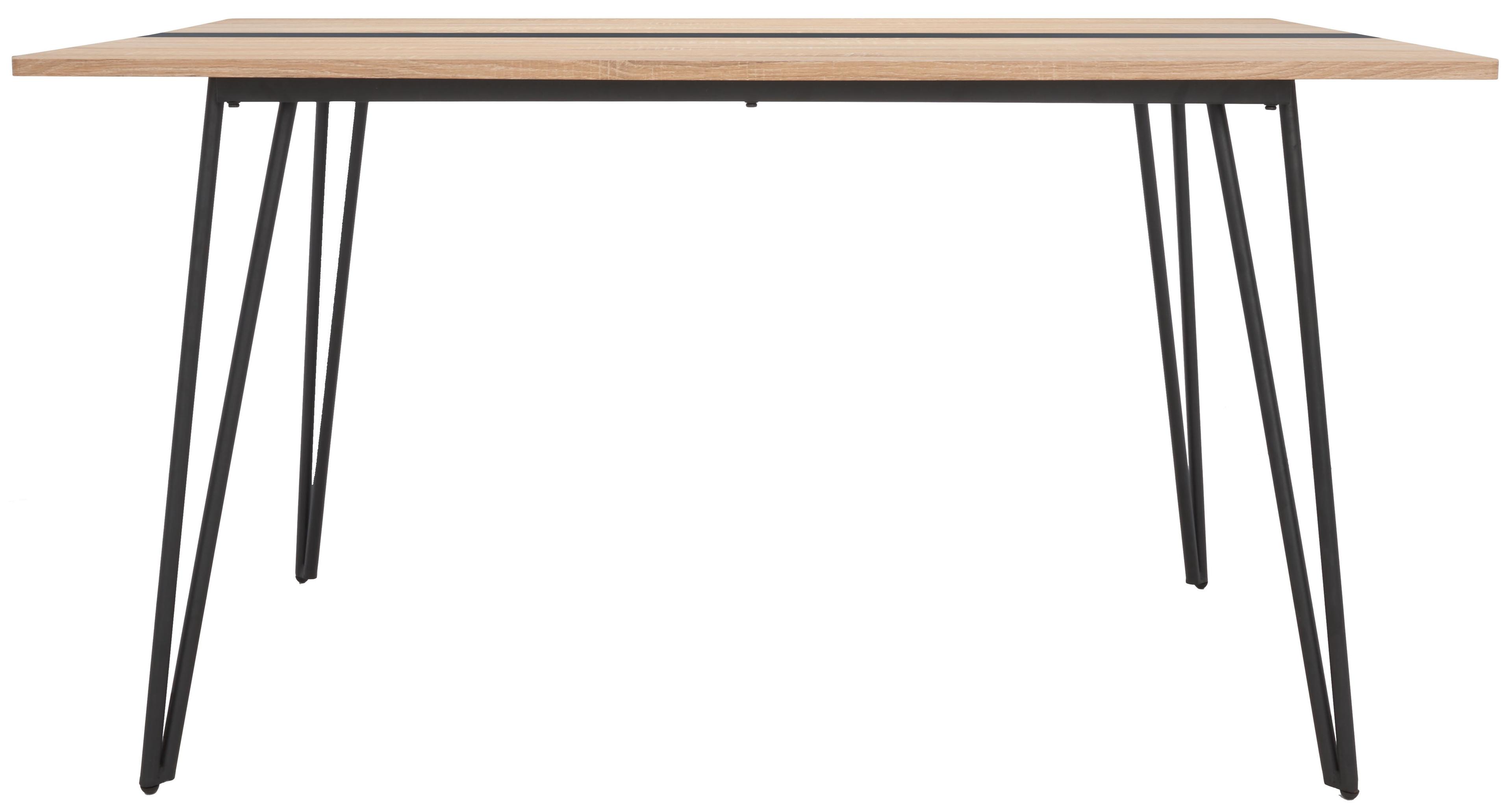 Alarick Dining Table - Natural/Black - Safavieh