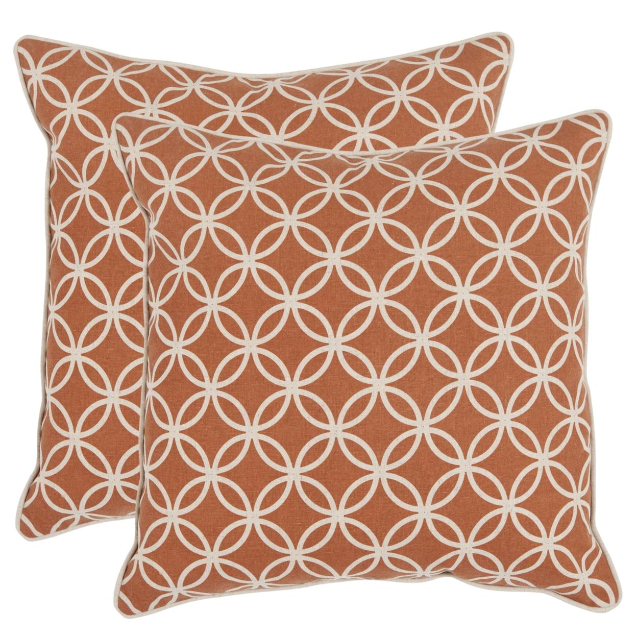 Alice Brown Cotton-Linen Embroidered Throw Pillow Set