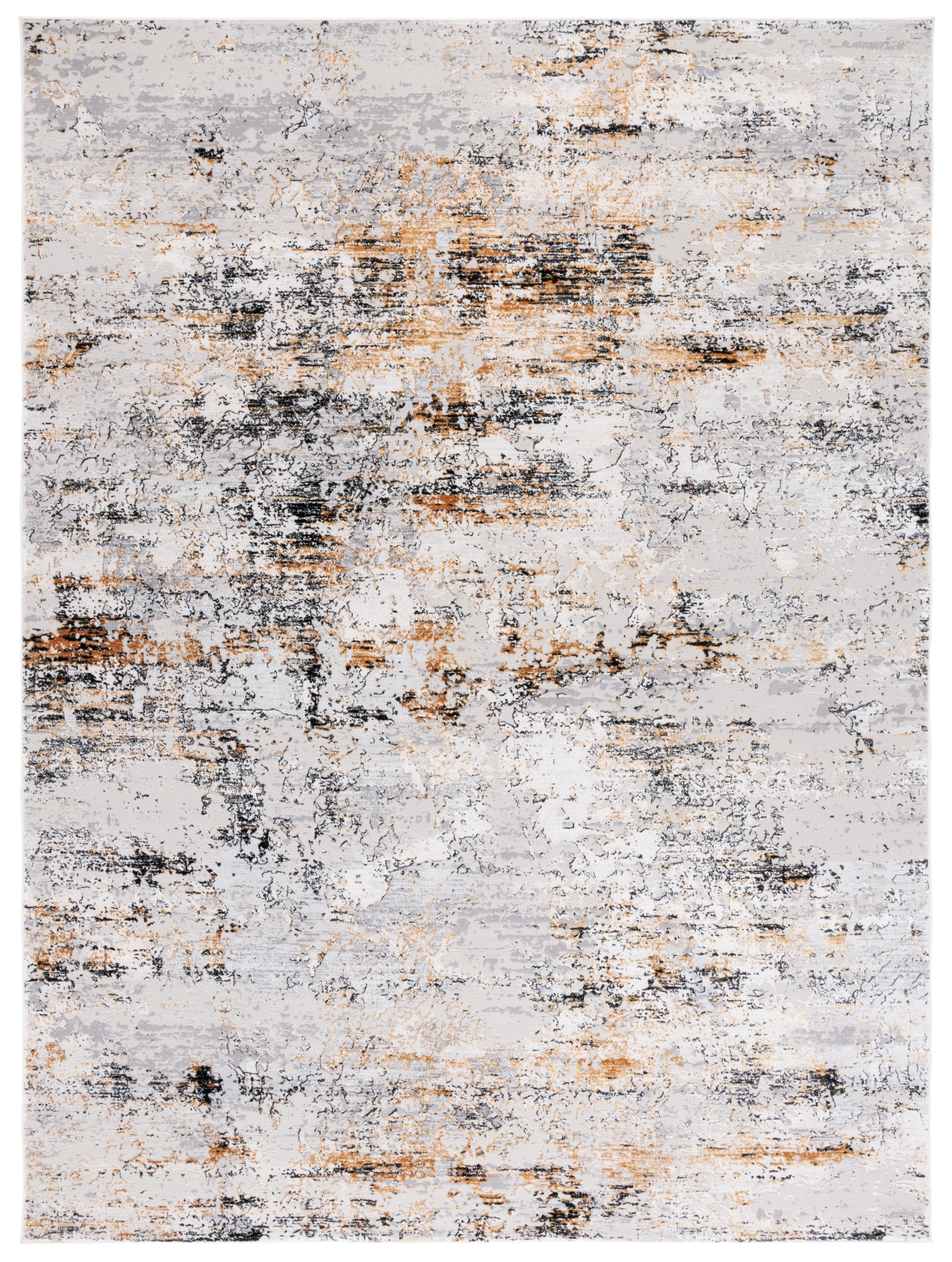 SAFAVIEH Amalfi Cian Distressed Area Rug, Cream/Gold, 9' x 12'