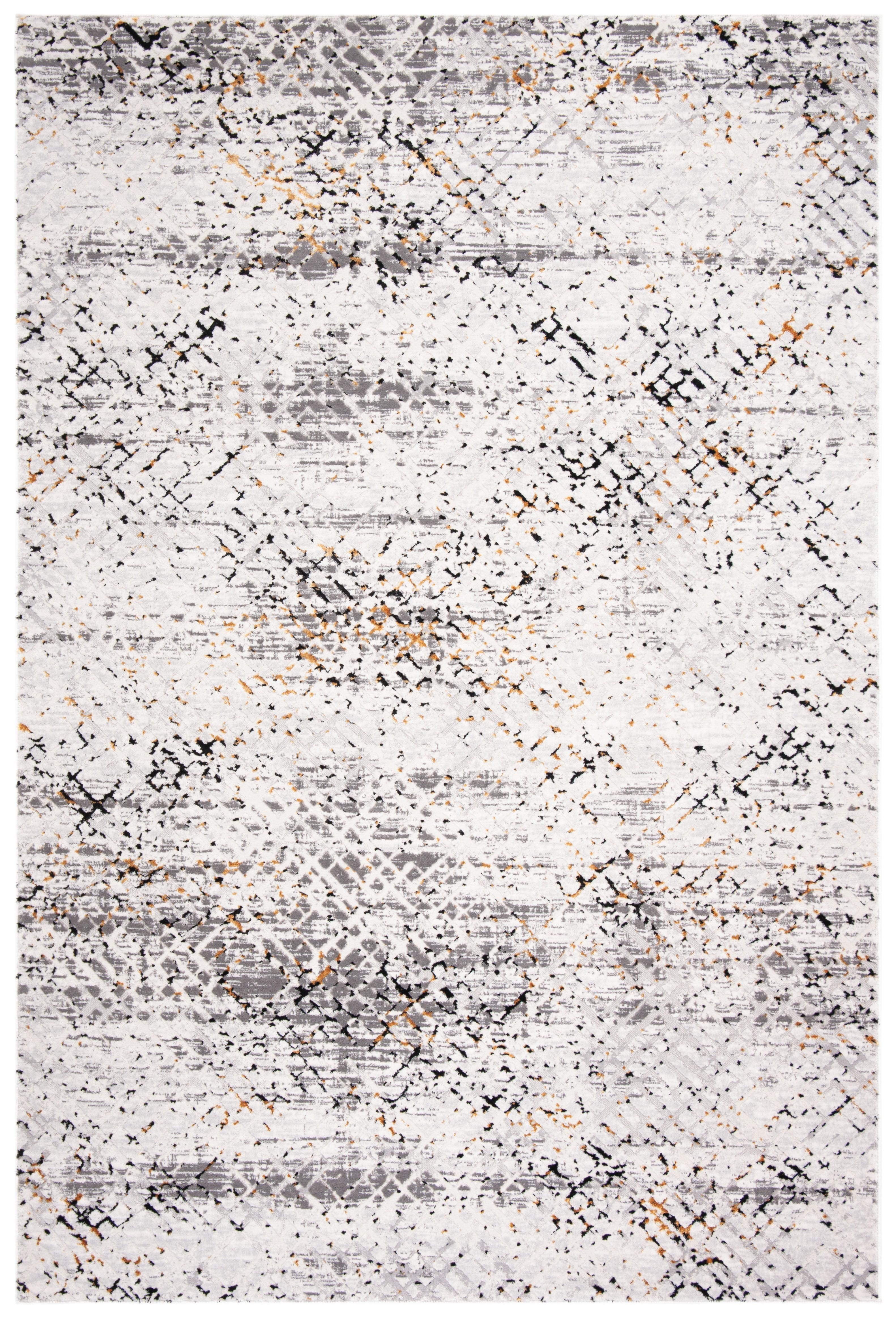 SAFAVIEH Amalfi Hannan Distressed Area Rug, Cream/Charcoal, 9' x 12'