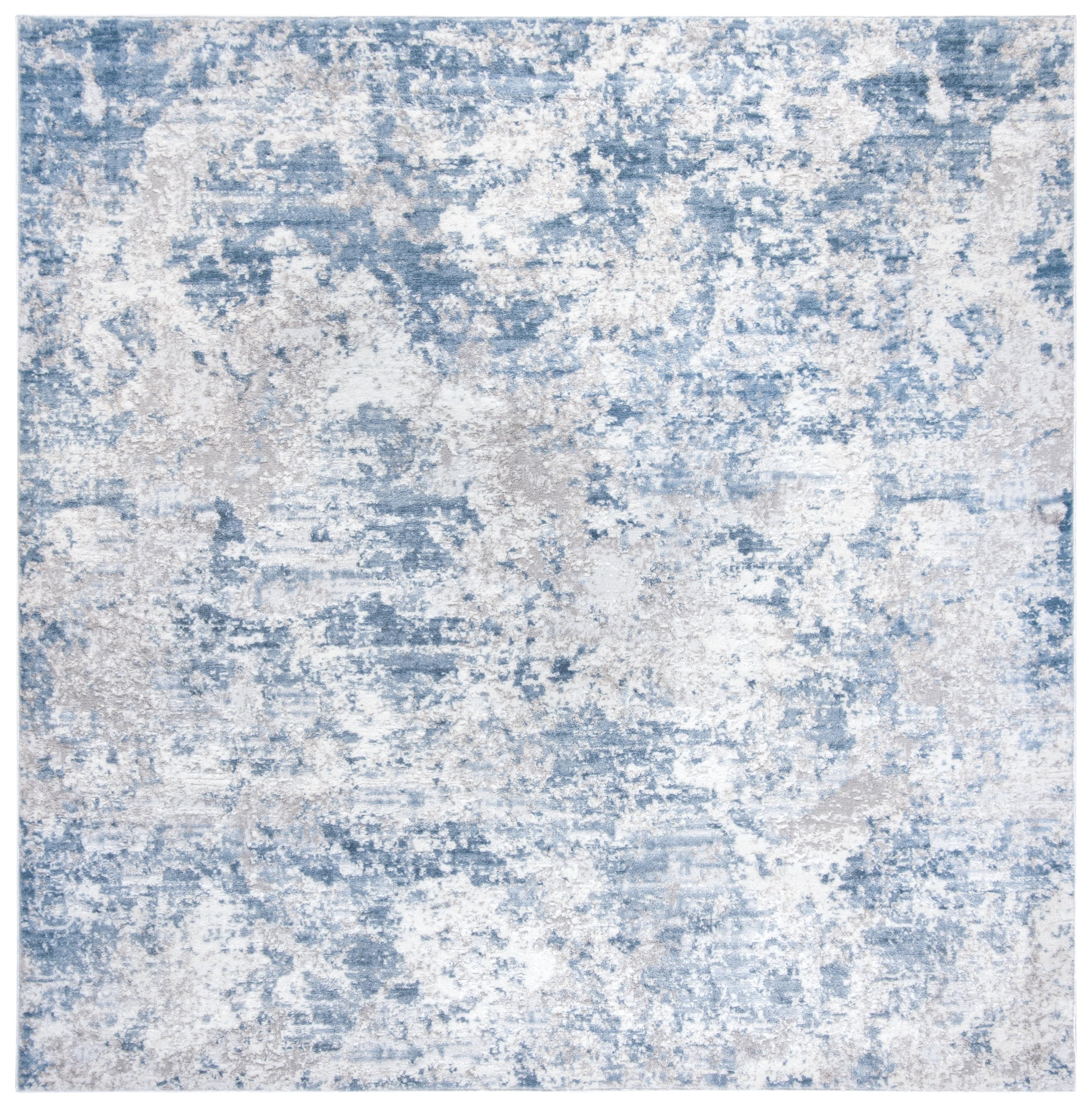 Amelia ALA705 Power Loomed Area Rug - Grey/Blue - 3'x3' - Safavieh.