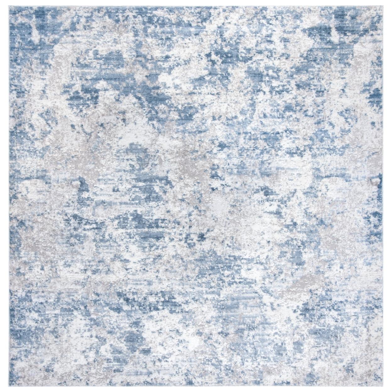 SAFAVIEH Amelia Alastar Abstract Distressed Area Rug, Grey/Blue, 11' x 11' Square