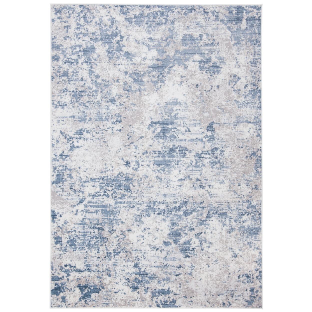 Amelia Gray/Blue 9 ft. x 12 ft. Abstract Area Rug