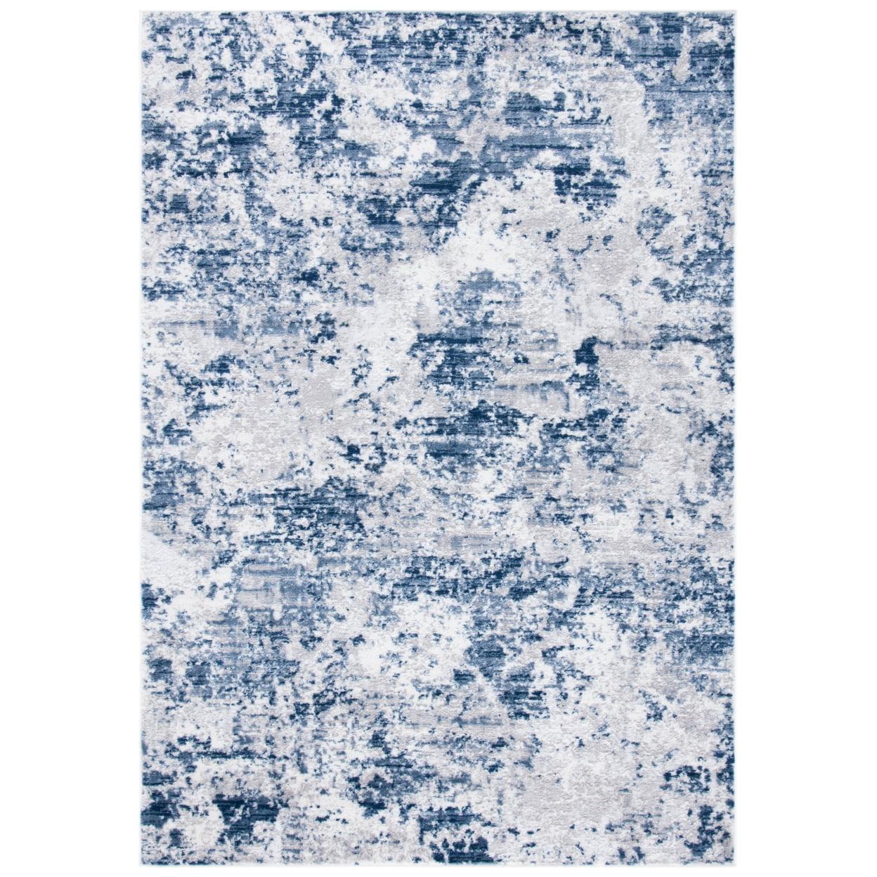 SAFAVIEH Amelia Alastar Abstract Area Rug, Navy/Grey, 11' x 15'