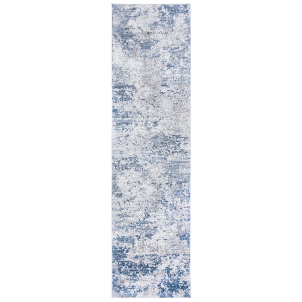 Amelia ALA705 Power Loomed Runner Rug - Grey/Blue - 2'2"x14' - Safavieh.