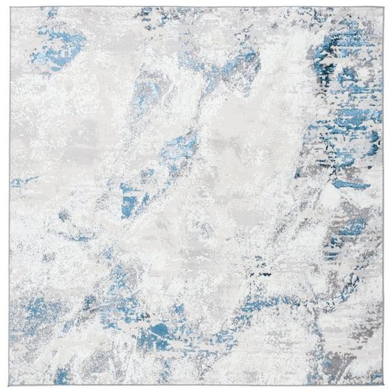 Amelia ALA232 Power Loomed Area Rug - Grey/Blue - 6'7"x6'7" - Safavieh.