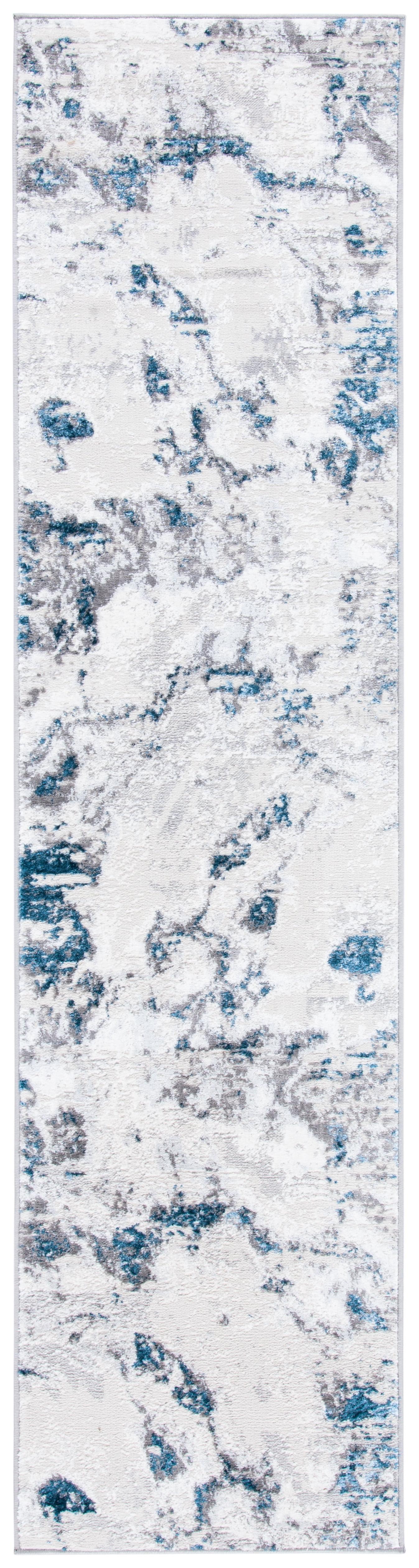 Amelia ALA232 Power Loomed Runner Rug - Grey/Blue - 2'x12' - Safavieh.