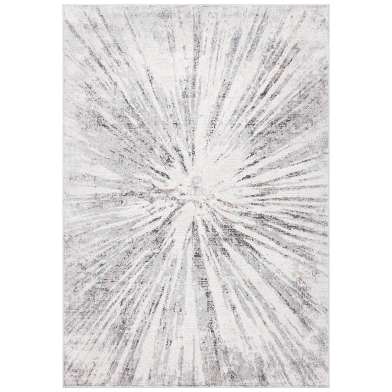 Amelia ALA449 Power Loomed Indoor Area Rug - Grey/Gold - 6'7"x9'6" - Safavieh