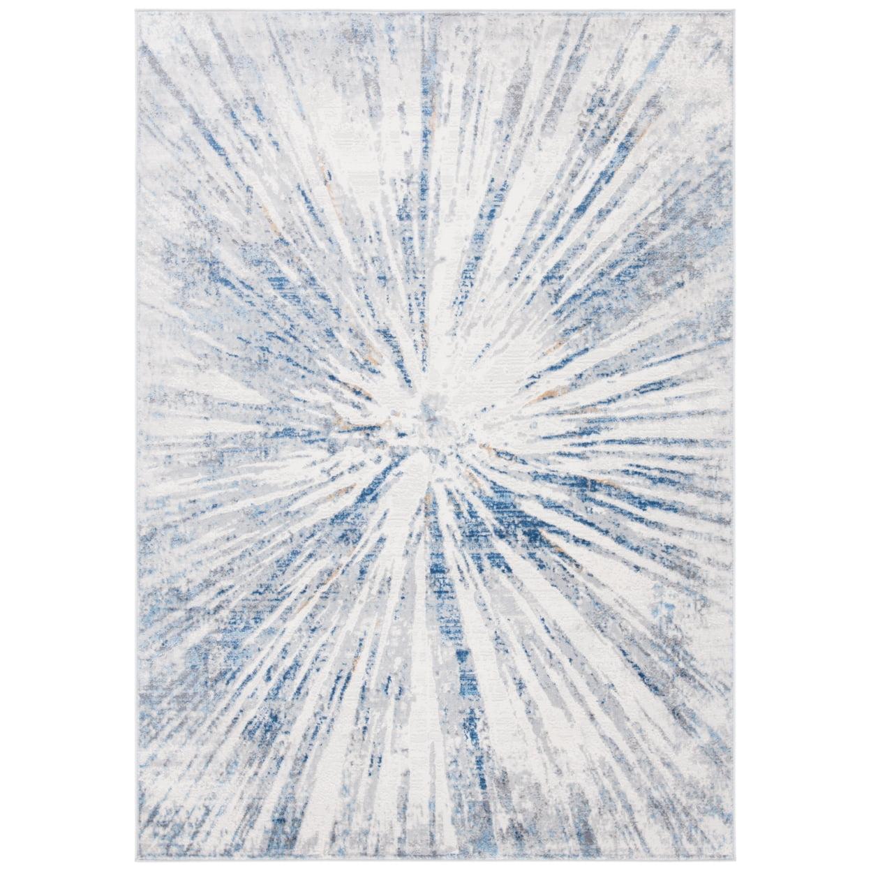 Amelia ALA449 Power Loomed Indoor Area Rug - Grey/Blue - 4'5"x6'5" - Safavieh