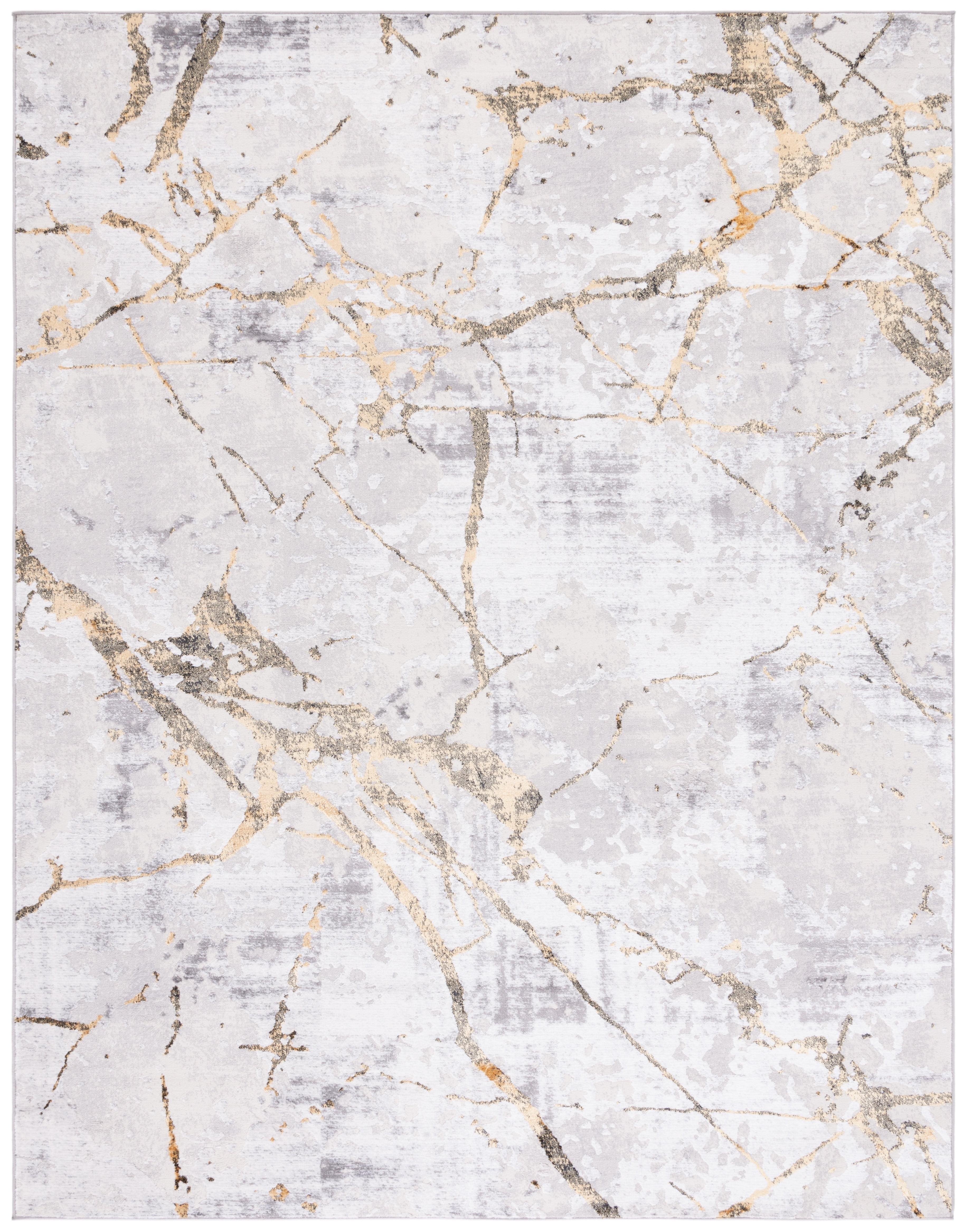 SAFAVIEH Amelia Pemala Abstract Area Rug, Grey/Gold, 12' x 15'