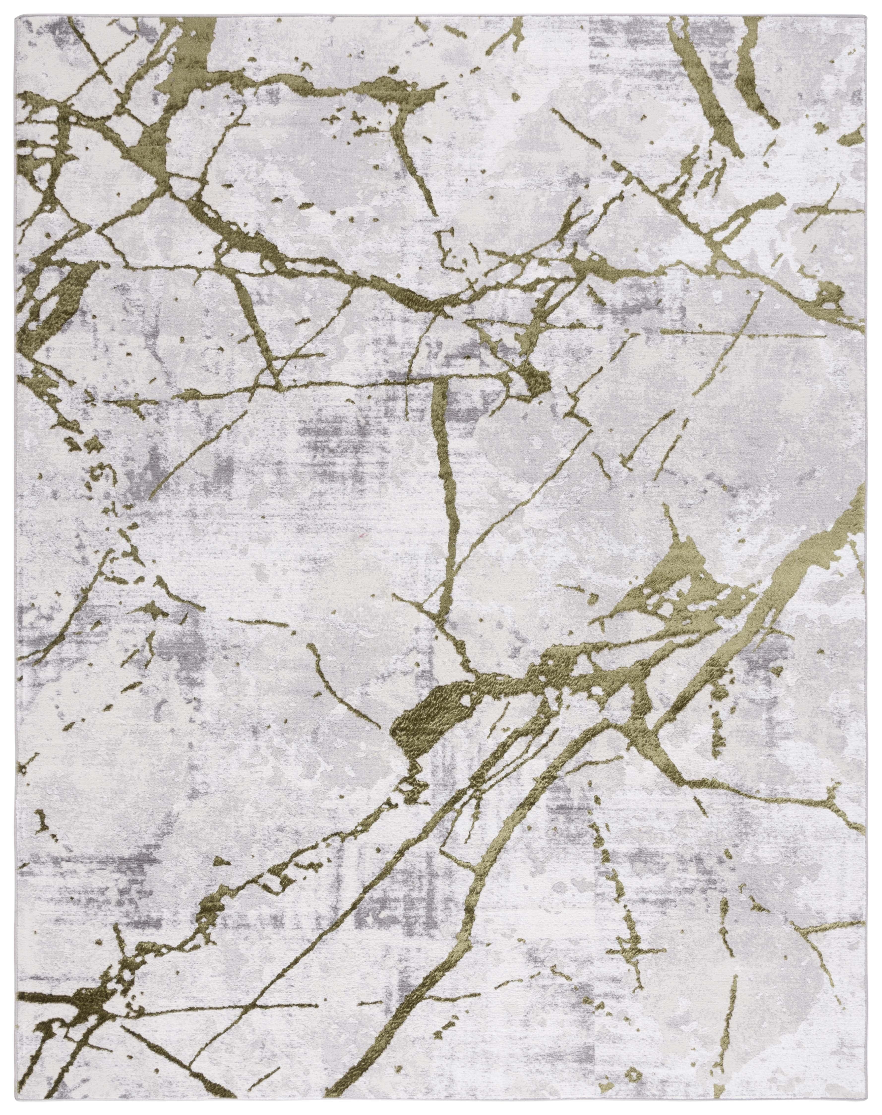 SAFAVIEH Amelia Pemala Abstract Area Rug, Grey/Green, 9' x 12'