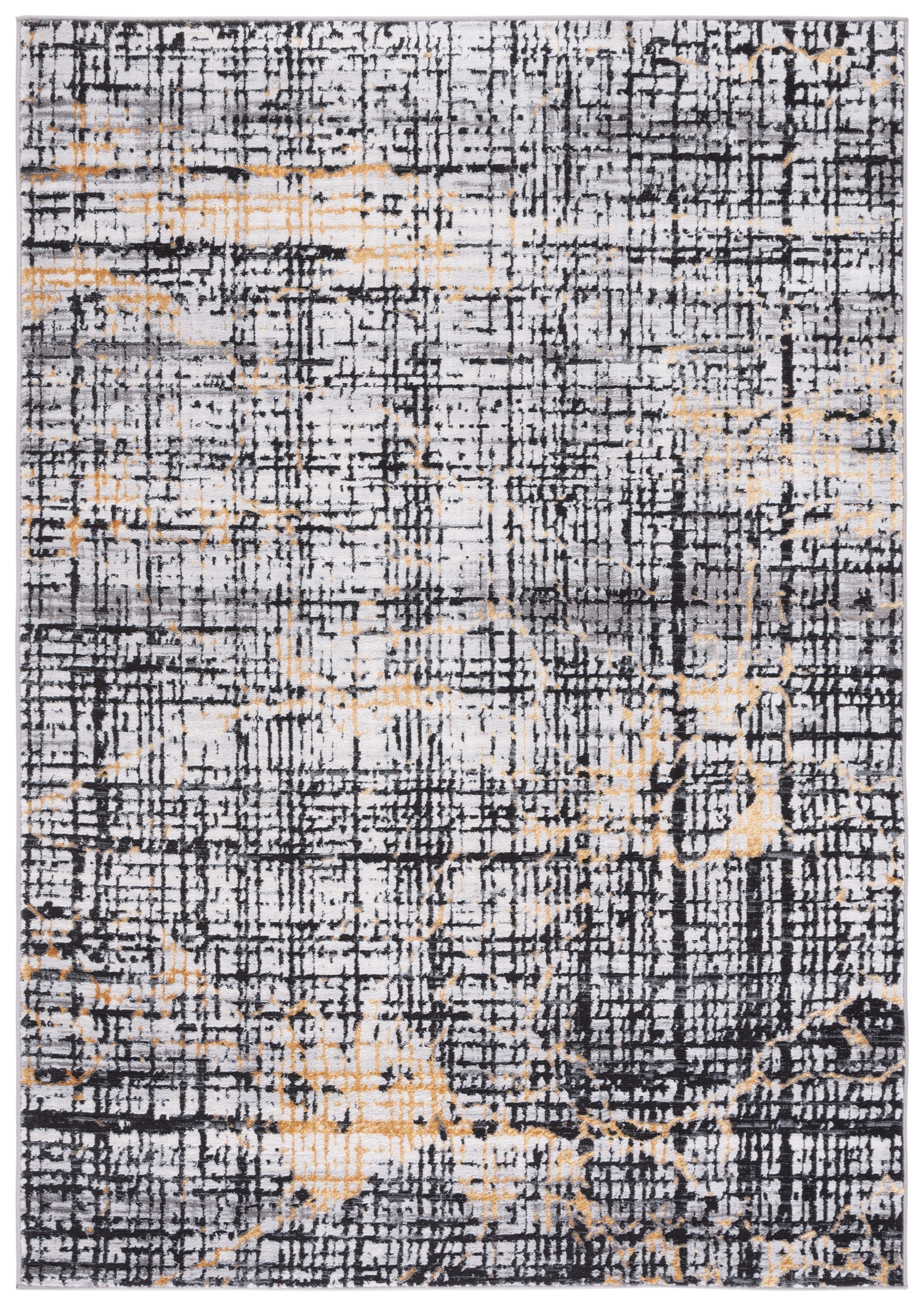 Amelia ALA248 Power Loomed Area Rug - Charcoal/Gold - 8'9"x11'9" - Safavieh.