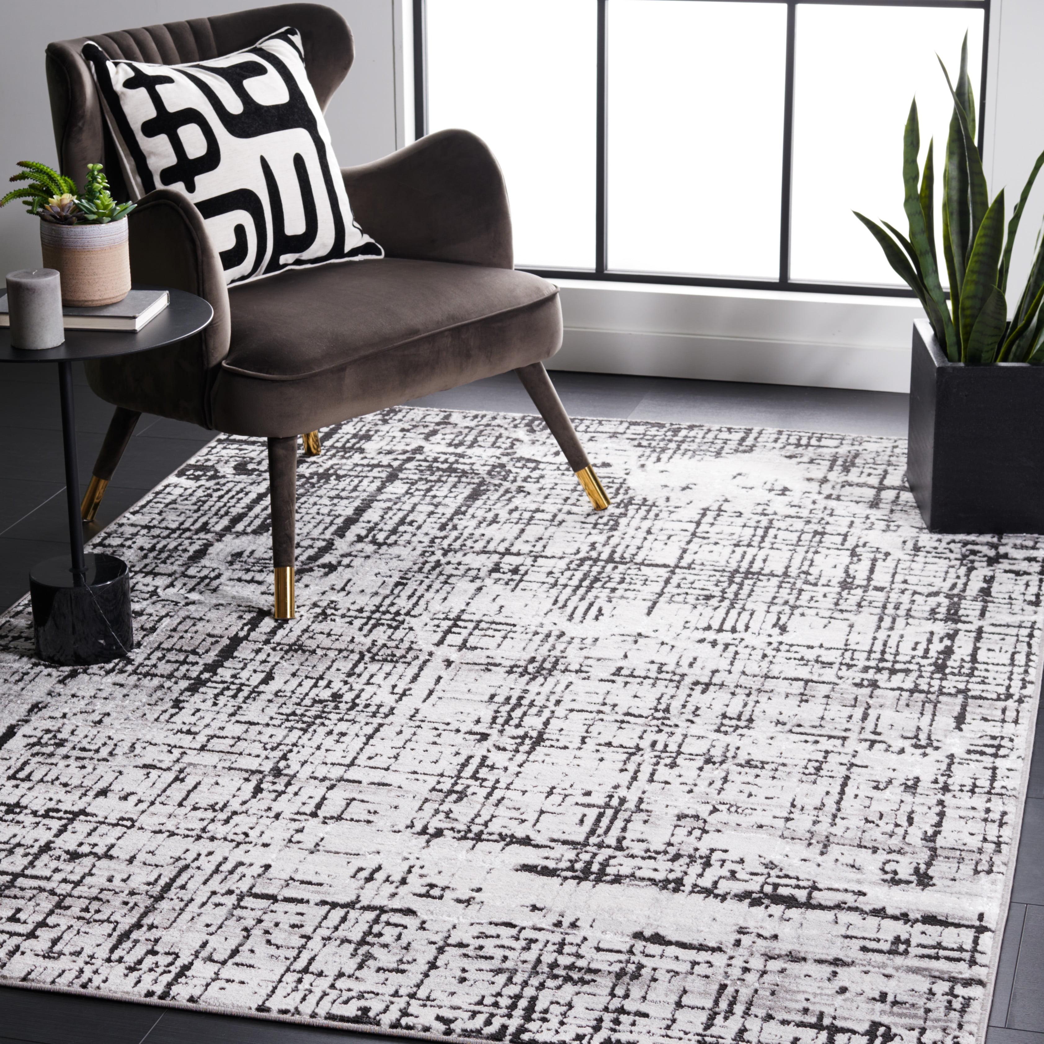 Amelia ALA248 Power Loomed Area Rug - Gray/Charcoal - 6'7"x6'7" - Safavieh.