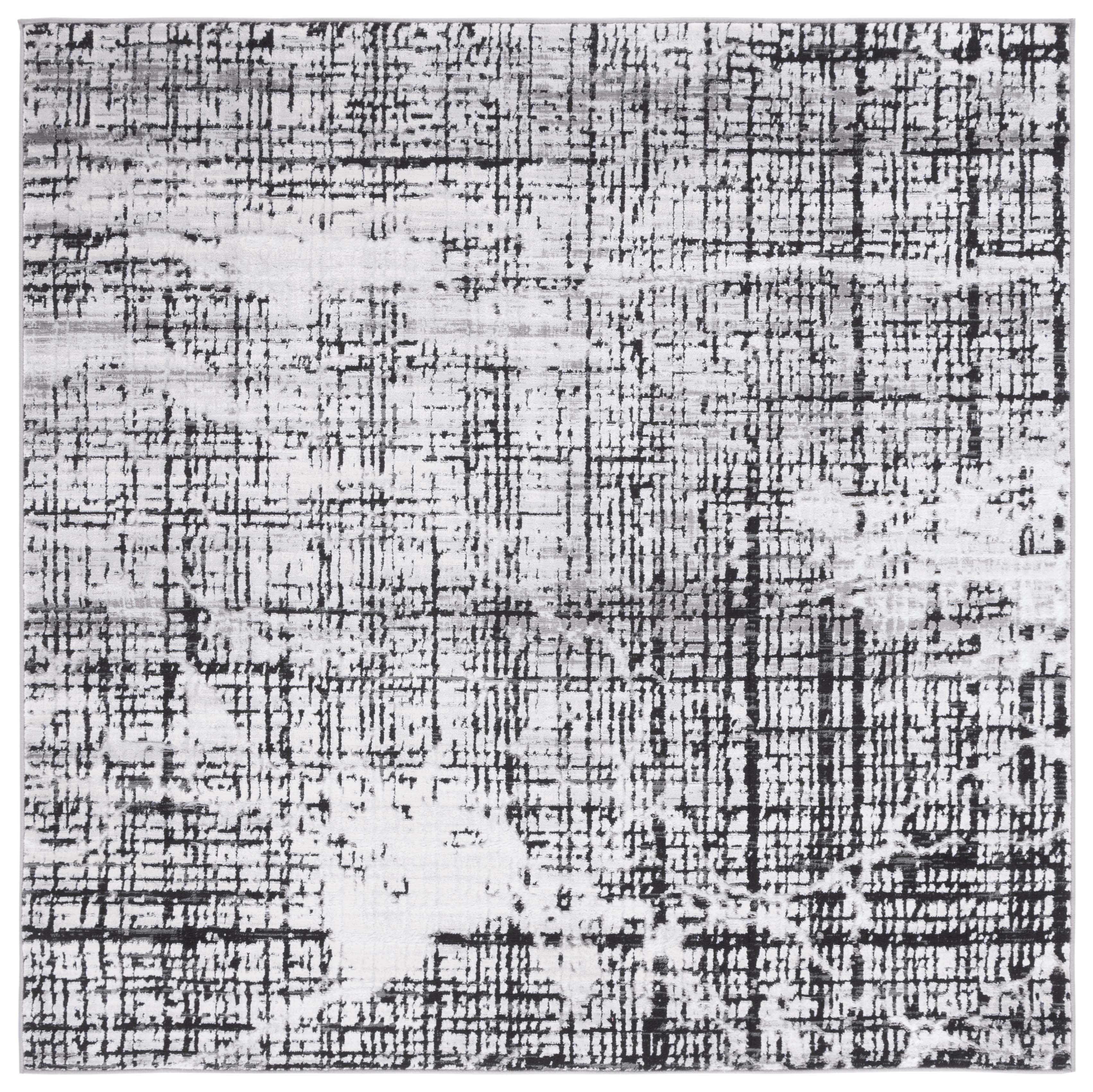 Amelia ALA248 Power Loomed Area Rug - Gray/Charcoal - 6'7"x6'7" - Safavieh.