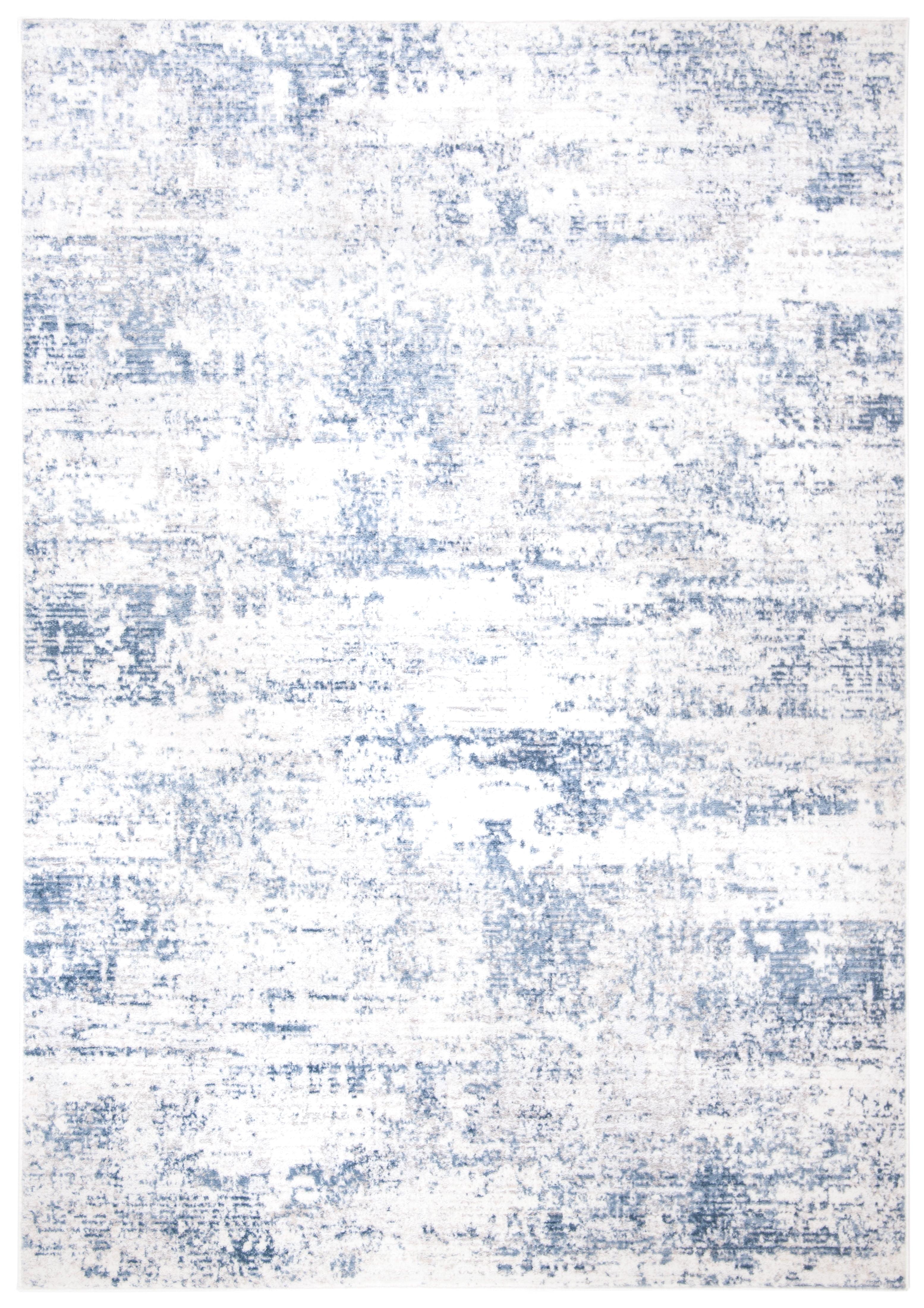 SAFAVIEH Amelia Ian Abstract Area Rug, Ivory/Blue, 6' x 9'