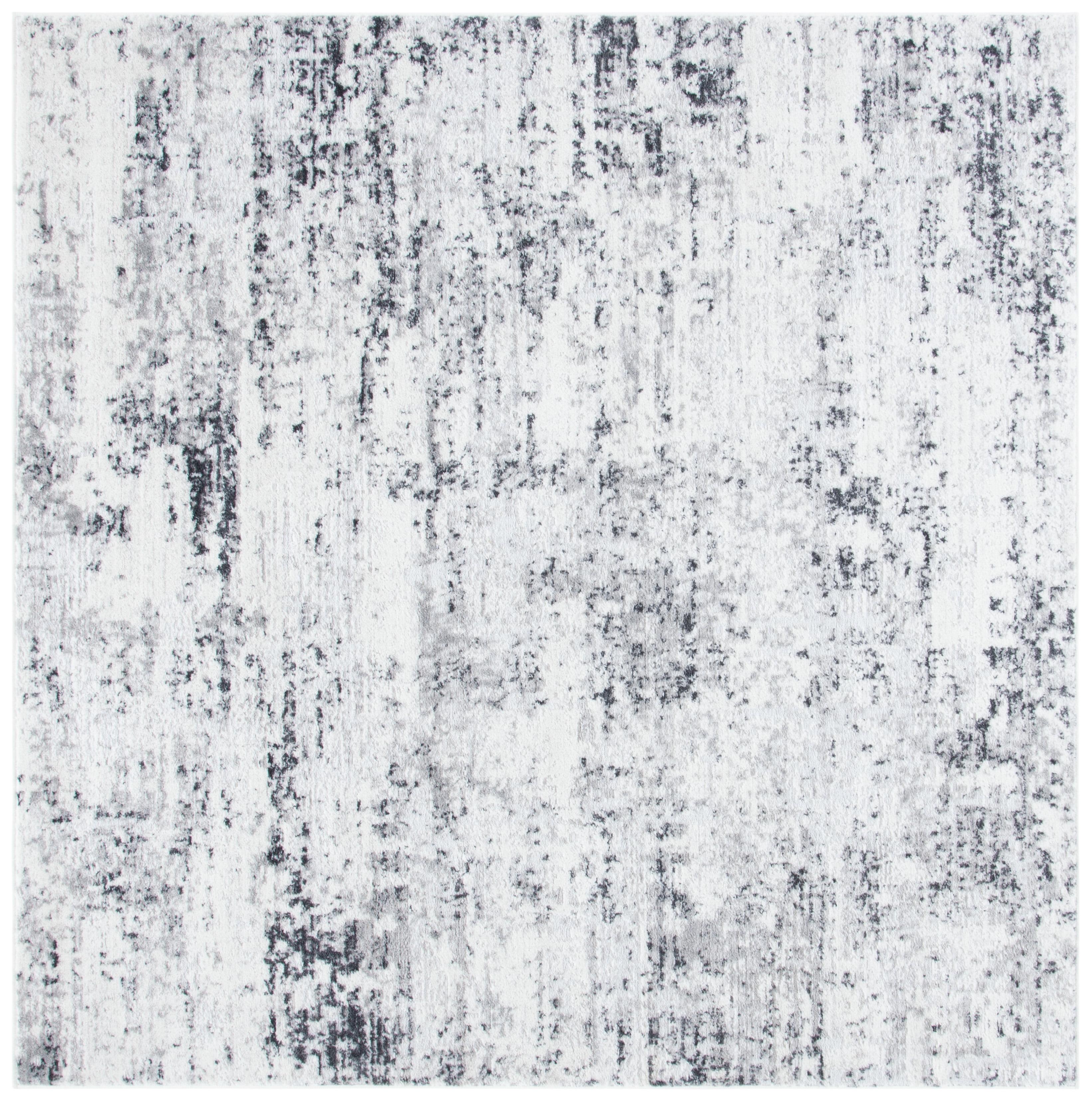 Amelia ALA700 Power Loomed Area Rug - Ivory/Grey - 6'7"x6'7" - Safavieh.