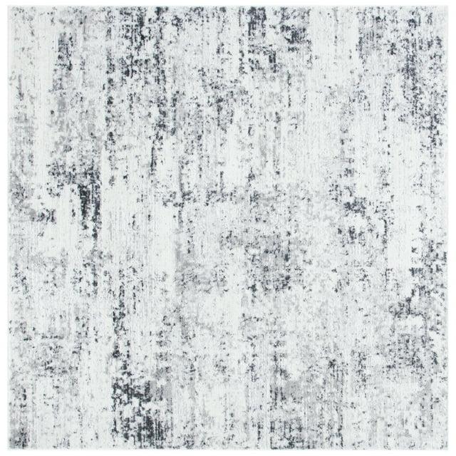 Amelia ALA700 Power Loomed Area Rug - Ivory/Grey - 6'7"x6'7" - Safavieh.