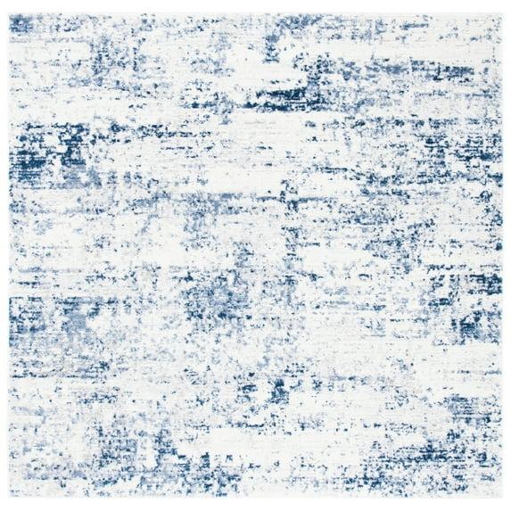 Amelia ALA700 Power Loomed Area Rug - Ivory/Navy - 3'x3' - Safavieh.