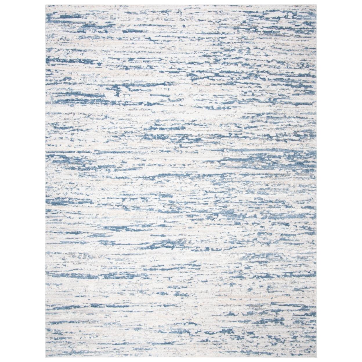 SAFAVIEH Amelia Lester Abstract Area Rug, Ivory/Blue, 6' x 9'