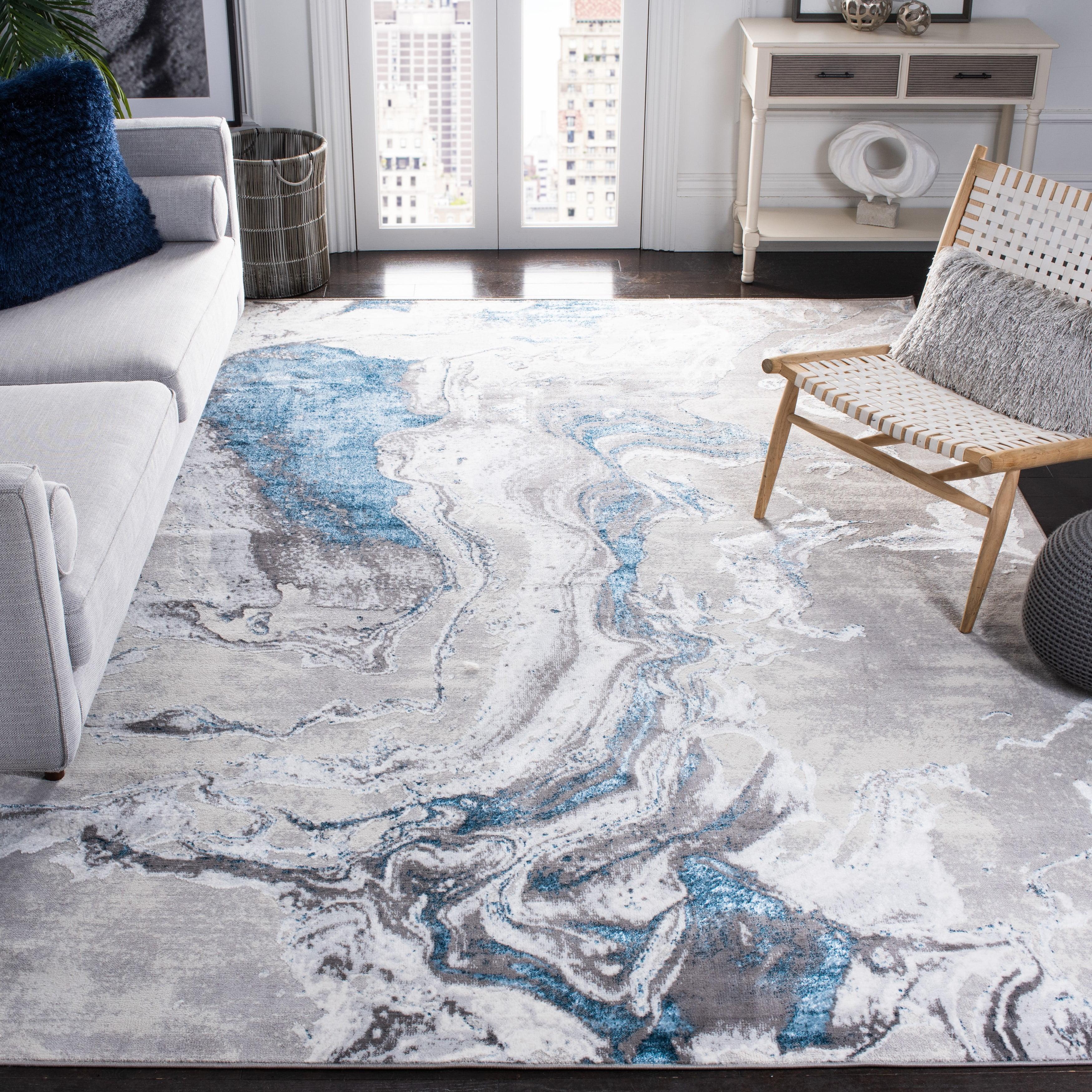 Amelia ALA277 Machine Made Indoor Area Rug - Grey/Blue - 9'x12' - Safavieh