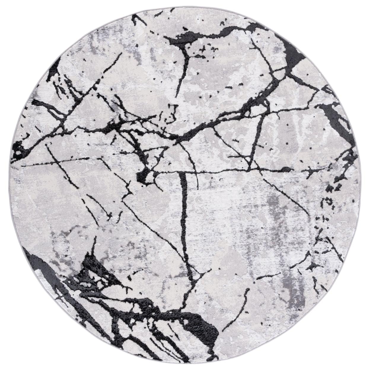 Amelia ALA293 Power Loomed Indoor Area Rug - Grey/Black - 8'x10' - Safavieh