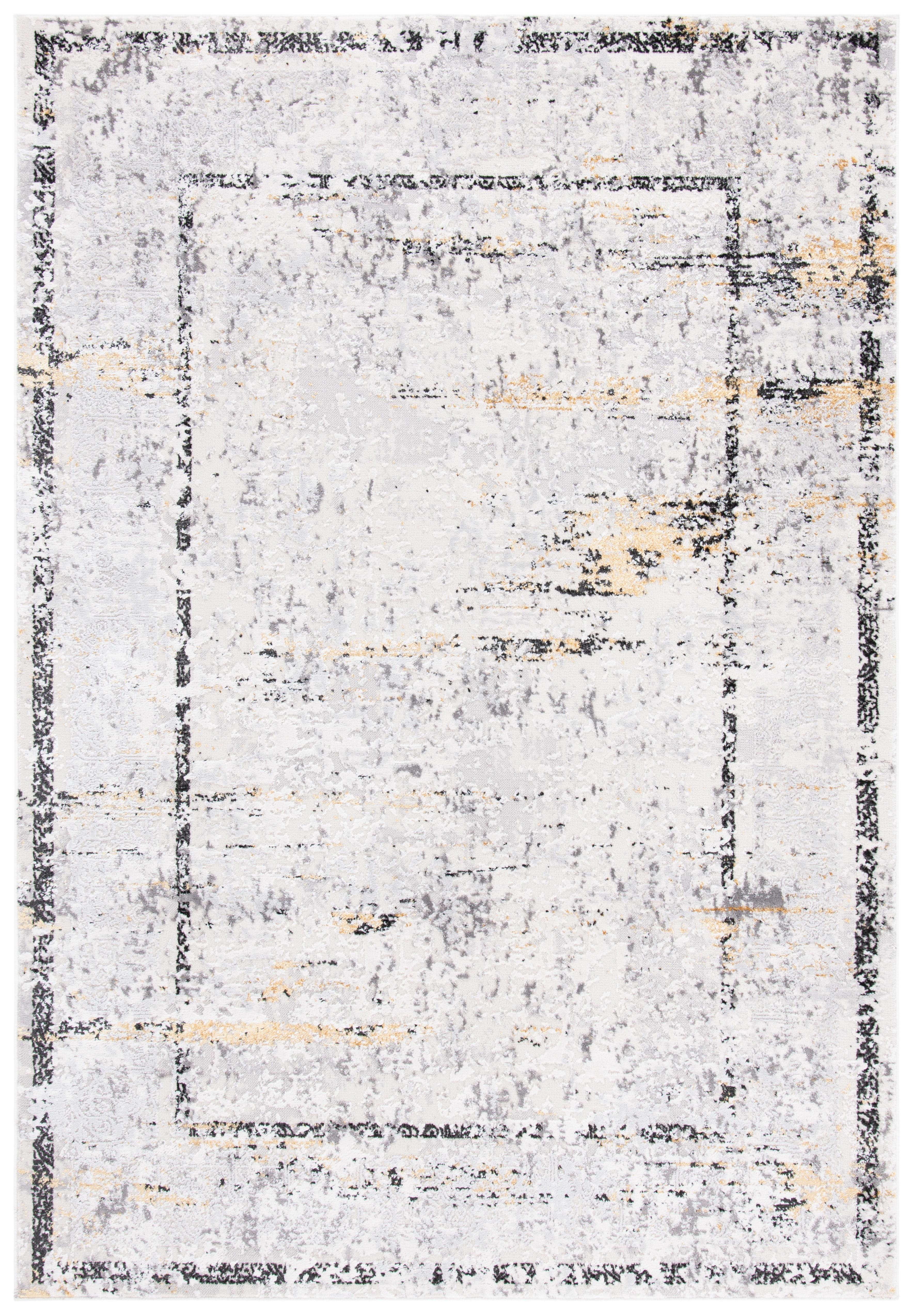 Amelia ALA207 Machine Made Indoor Area Rug - Grey/Gold - 9'x12' - Safavieh