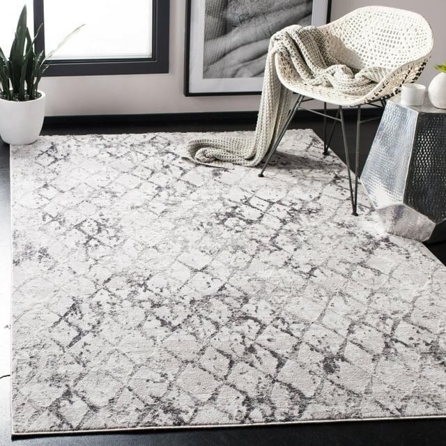 Amelia ALA783 Power Loomed Area Rug  - Grey/Light Grey - 3'x3' - Safavieh.