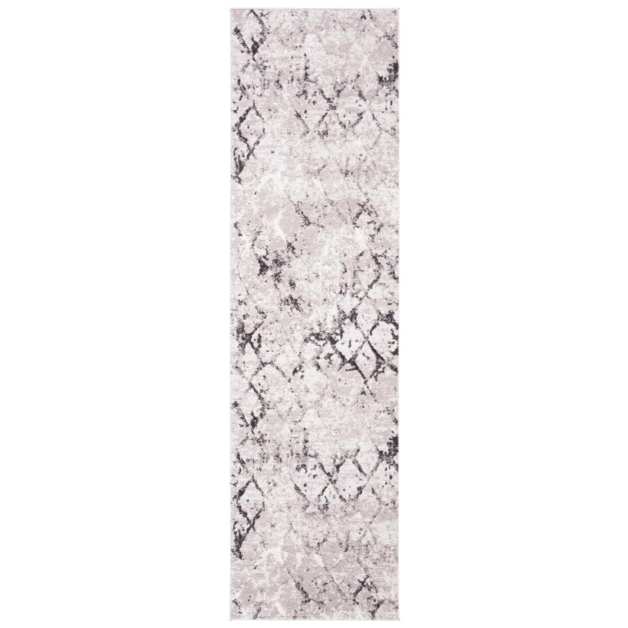 Amelia ALA783 Power Loomed Runner Rug  - Grey/Light Grey - 2'2"x20' - Safavieh.