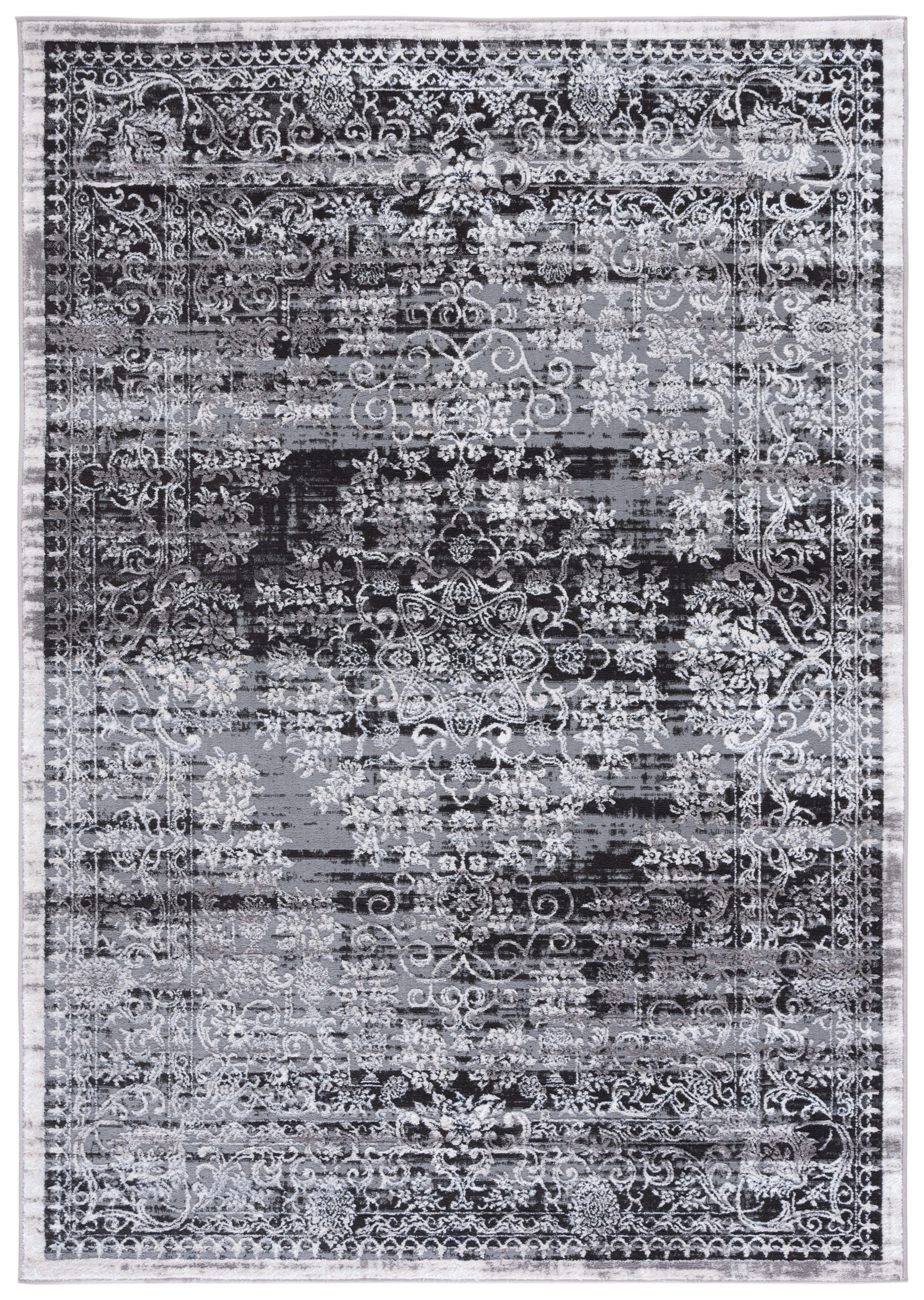 Amelia ALA298 Power Loomed Area Rug - Charcoal/Gray - 5'5"x7'7" - Safavieh.