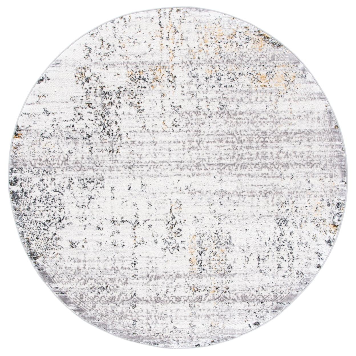 Amelia ALA239 Power Loomed Area Rug - Grey/Ivory - 6'7" round - Safavieh.