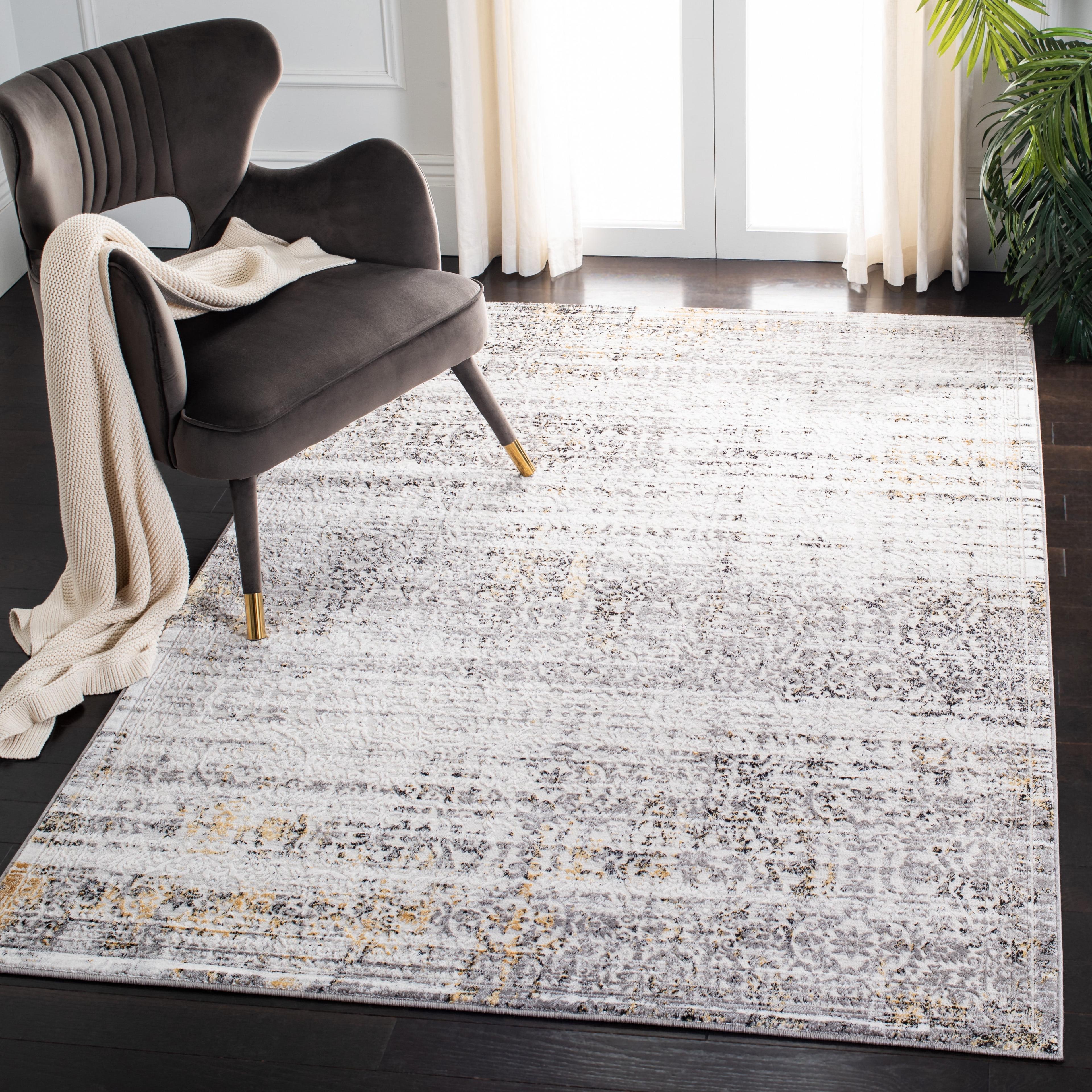 Amelia ALA239 Power Loomed Area Rug - Grey/Ivory - 6'7"x6'7" - Safavieh.