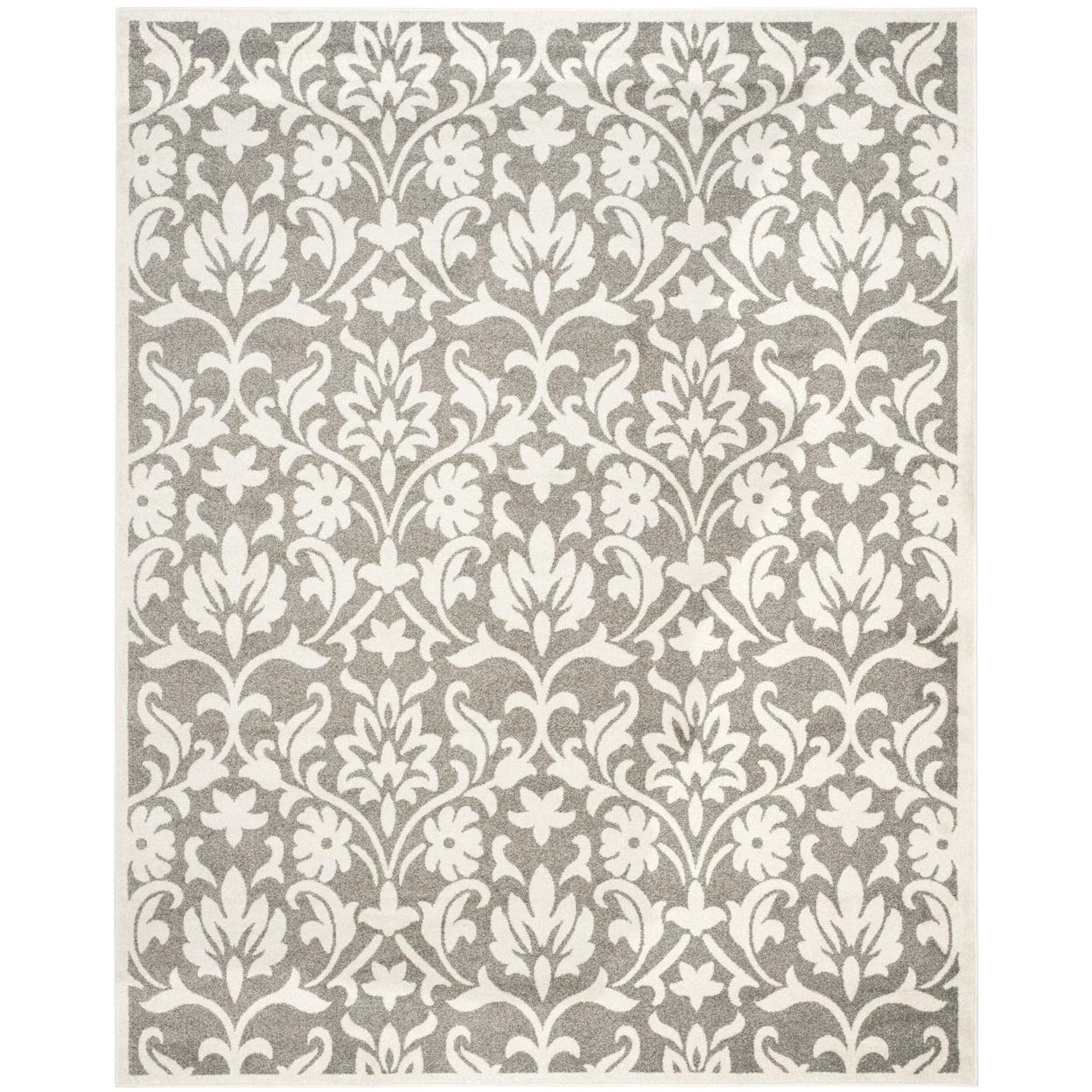 Amherst AMT424 Power Loomed Indoor Area Rug - Dark Grey/Beige - 8'x10' - Safavieh