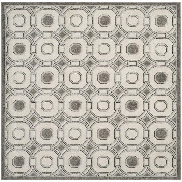 Amherst AMT431 Power Loomed Indoor Area Rug - Ivory/Grey - 7'x7' - Safavieh