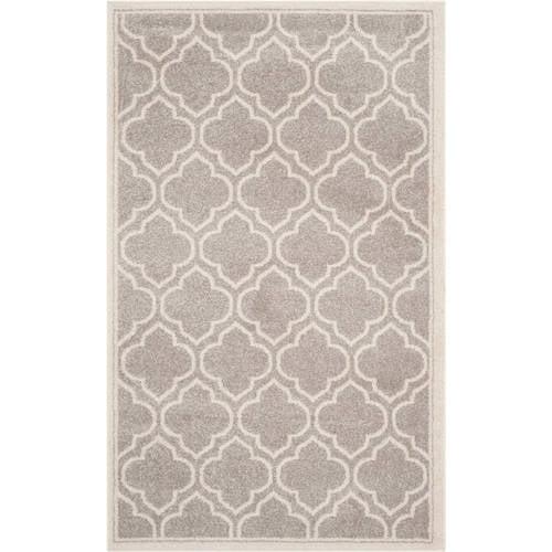 Amherst AMT412 Power Loomed Accent Rug - Light Grey/Ivory - 3'x5' - Safavieh.