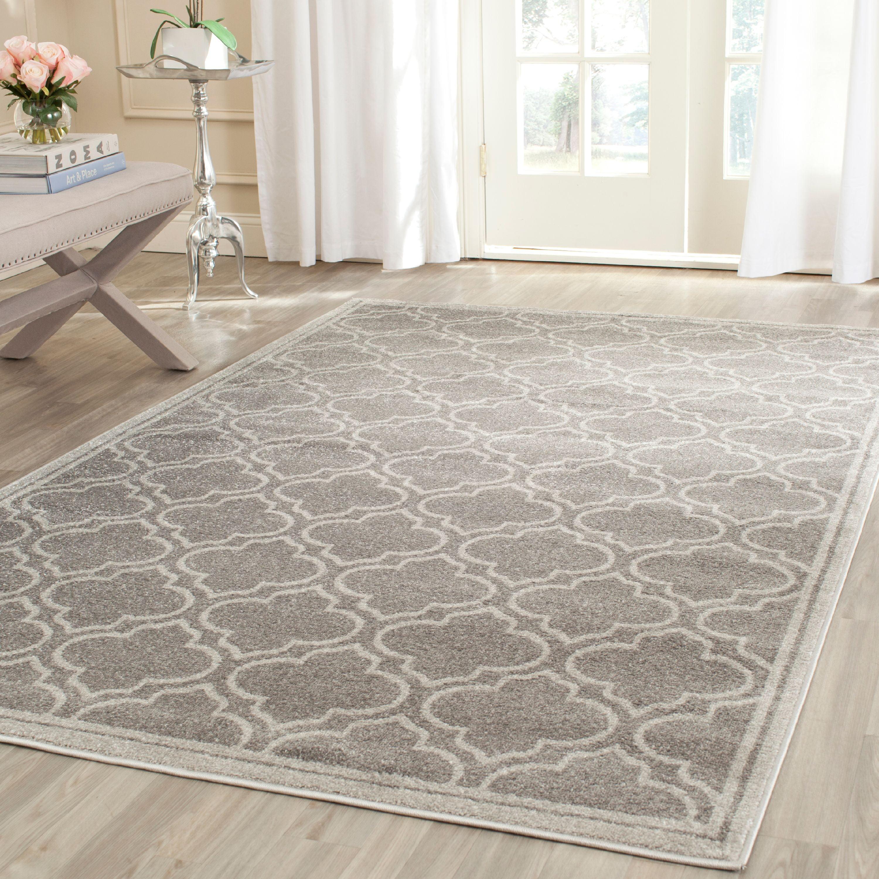 Amherst AMT415 Power Loomed Indoor Area Rug - Grey/Light Grey - 8'x10' - Safavieh
