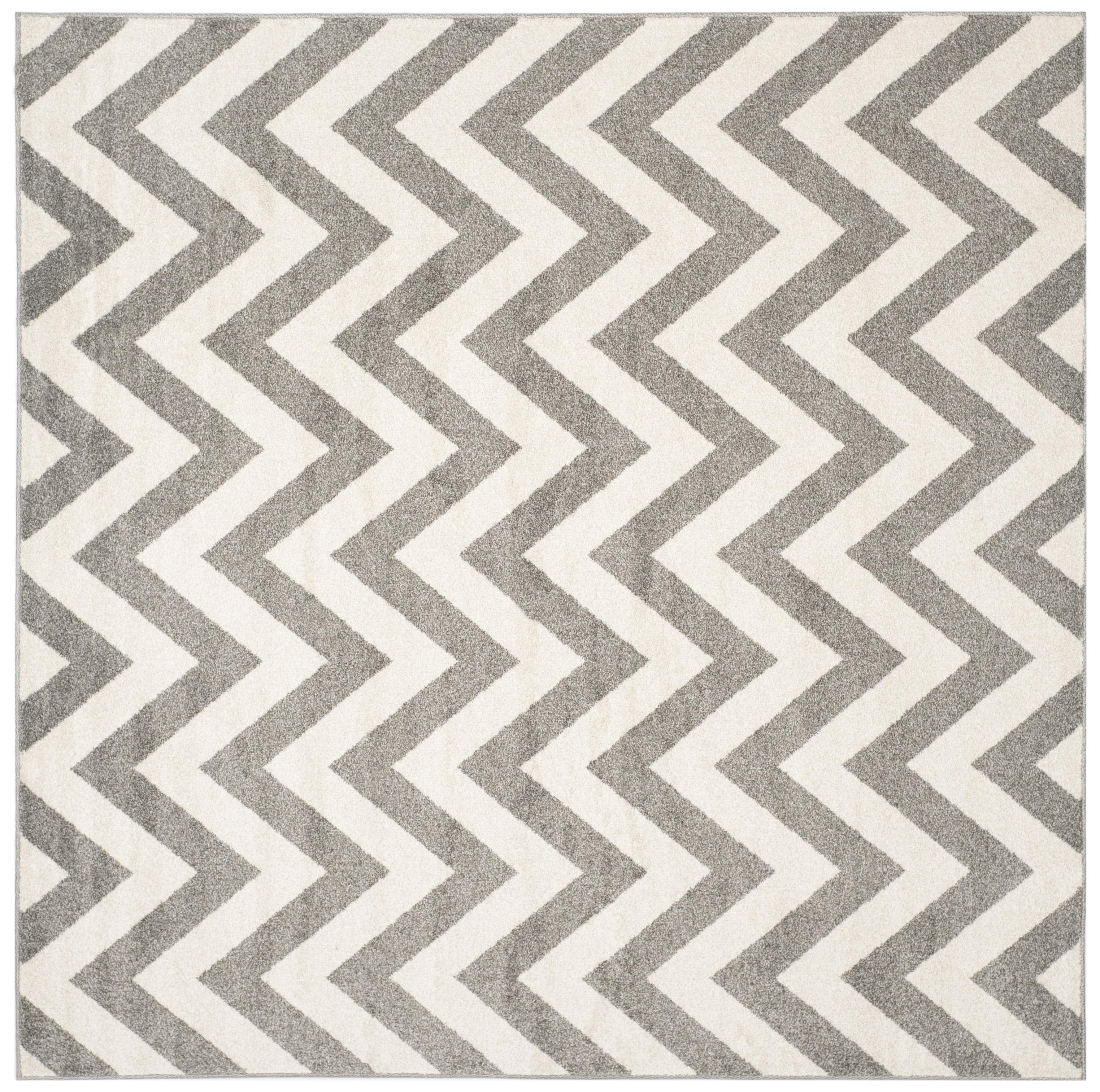 Amherst AMT419 Power Loomed Indoor Area Rug - Dark Grey/Beige - 9'x9' - Safavieh