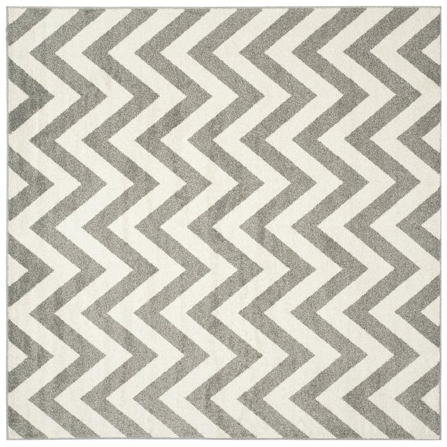 Amherst AMT419 Power Loomed Indoor Area Rug - Dark Grey/Beige - 9'x9' - Safavieh