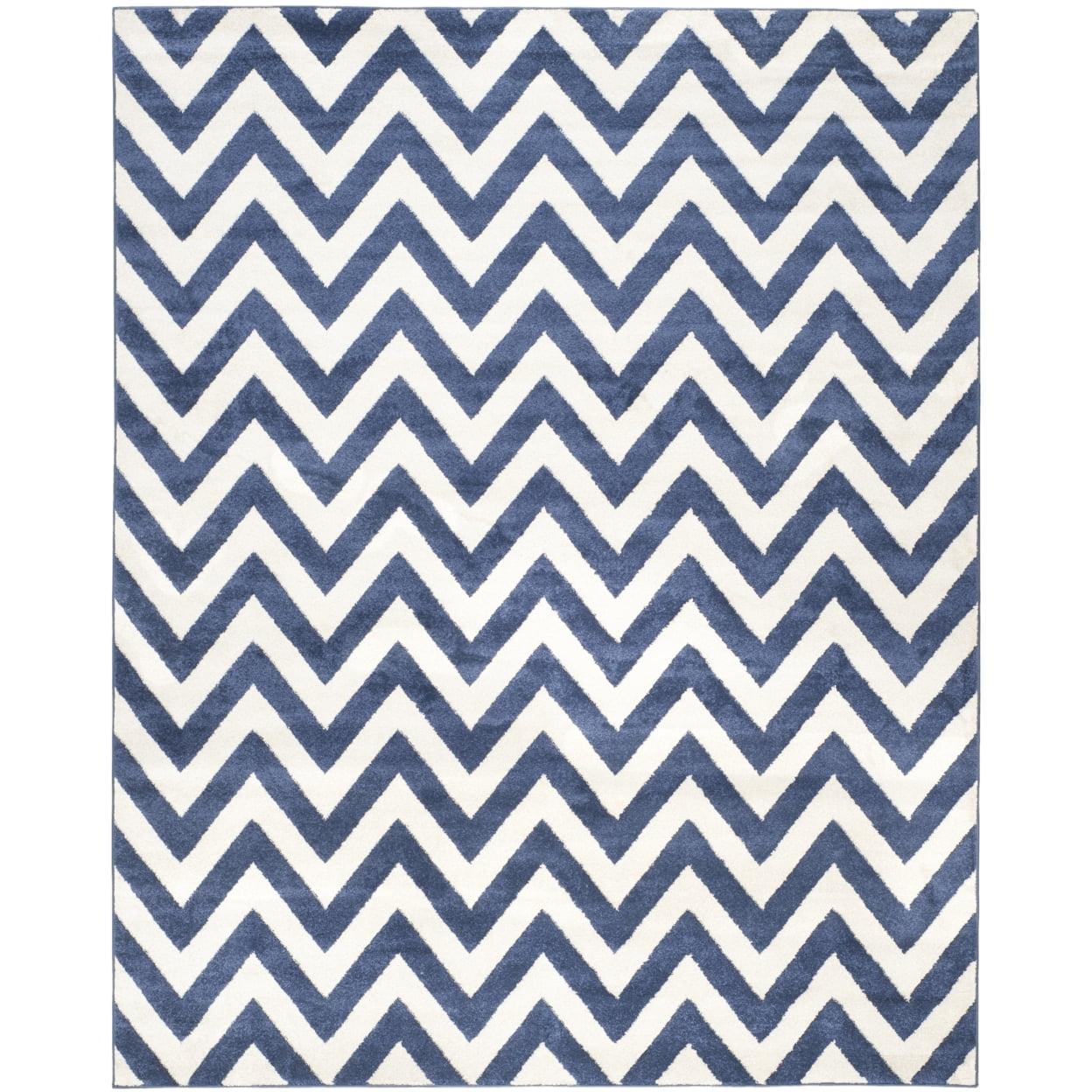 Amherst AMT419 Power Loomed Indoor Accent Rug - Navy/Beige - 2'6"x4' - Safavieh