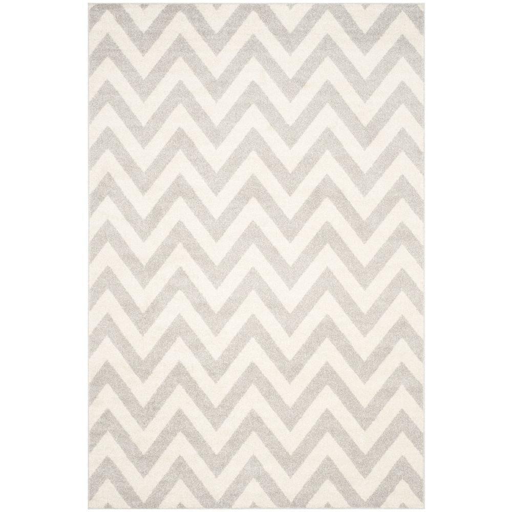 SAFAVIEH Amherst Peronal Geometric Area Rug, Light Grey/Beige, 10' x 14'