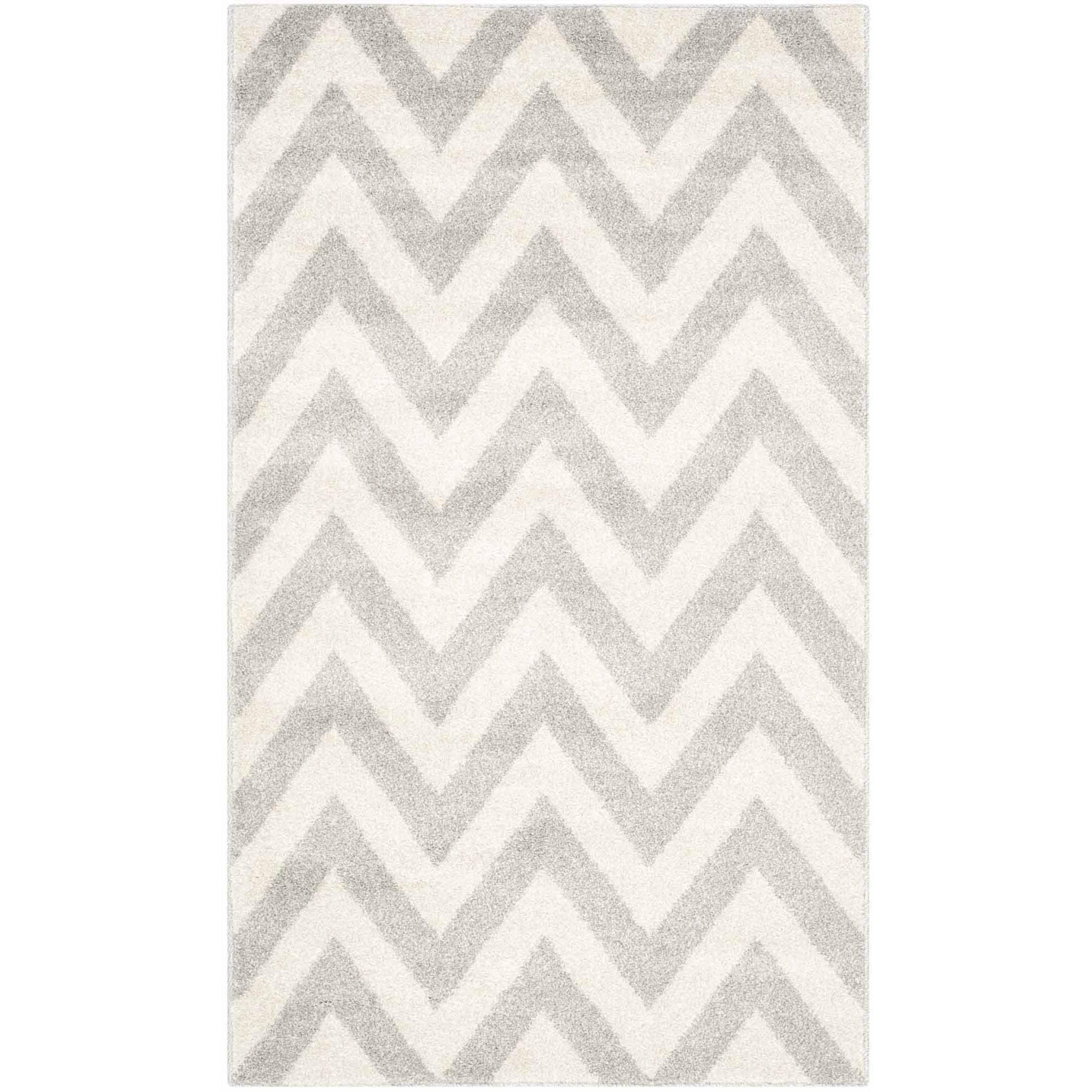 SAFAVIEH Amherst Peronal Geometric Area Rug, Light Grey/Beige, 2'6" x 4'