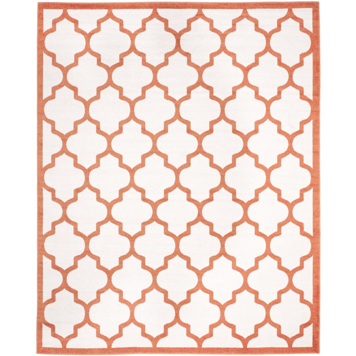 SAFAVIEH Amherst Roderick Geometric Area Rug, Beige/Orange, 8' x 10'