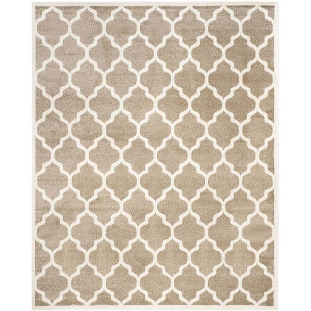 Wheat Beige 4' x 6' Hand-Knotted Reversible Synthetic Area Rug