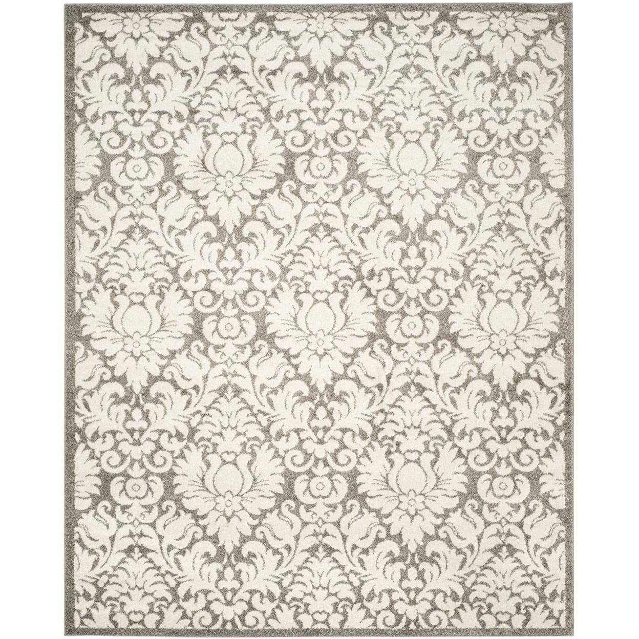 Amherst AMT427 Power Loomed Indoor Area Rug - Dark Grey/Beige - 9'x12' - Safavieh