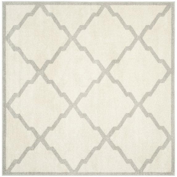 Amherst AMT421 Power Loomed Indoor Area Rug - Beige/Light Grey - 7'x7' - Safavieh