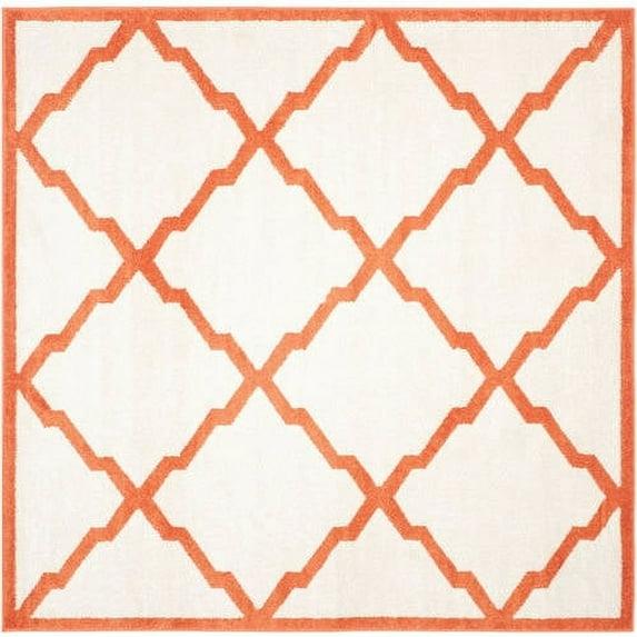SAFAVIEH Amherst Sharalyn Geometric Area Rug, Beige/Orange, 9' x 12'